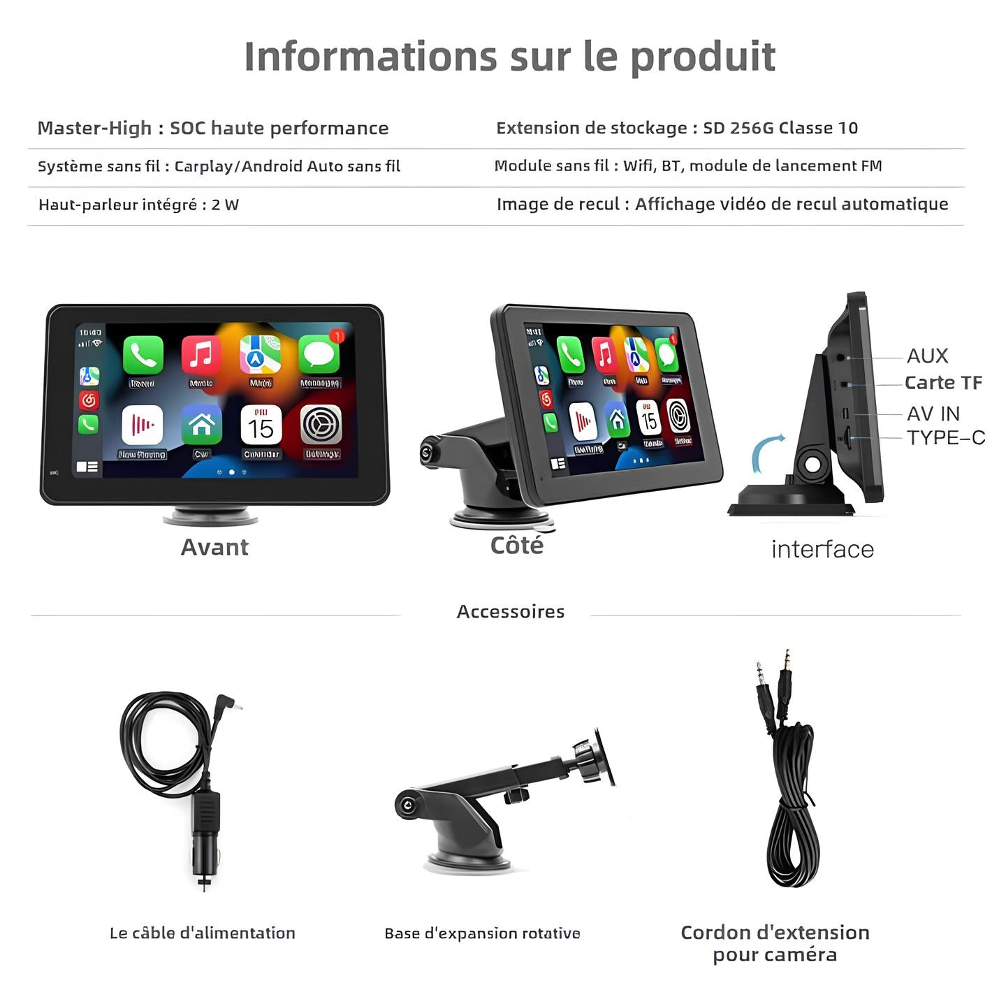 CarPlay Sans-Fil Instantané
